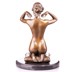 Női akt nyaklánccal - bronz szobor képe